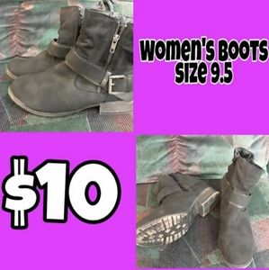 Womens grey ankle boots